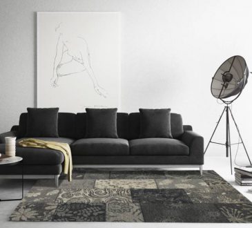 vintage vloerkleed in huis